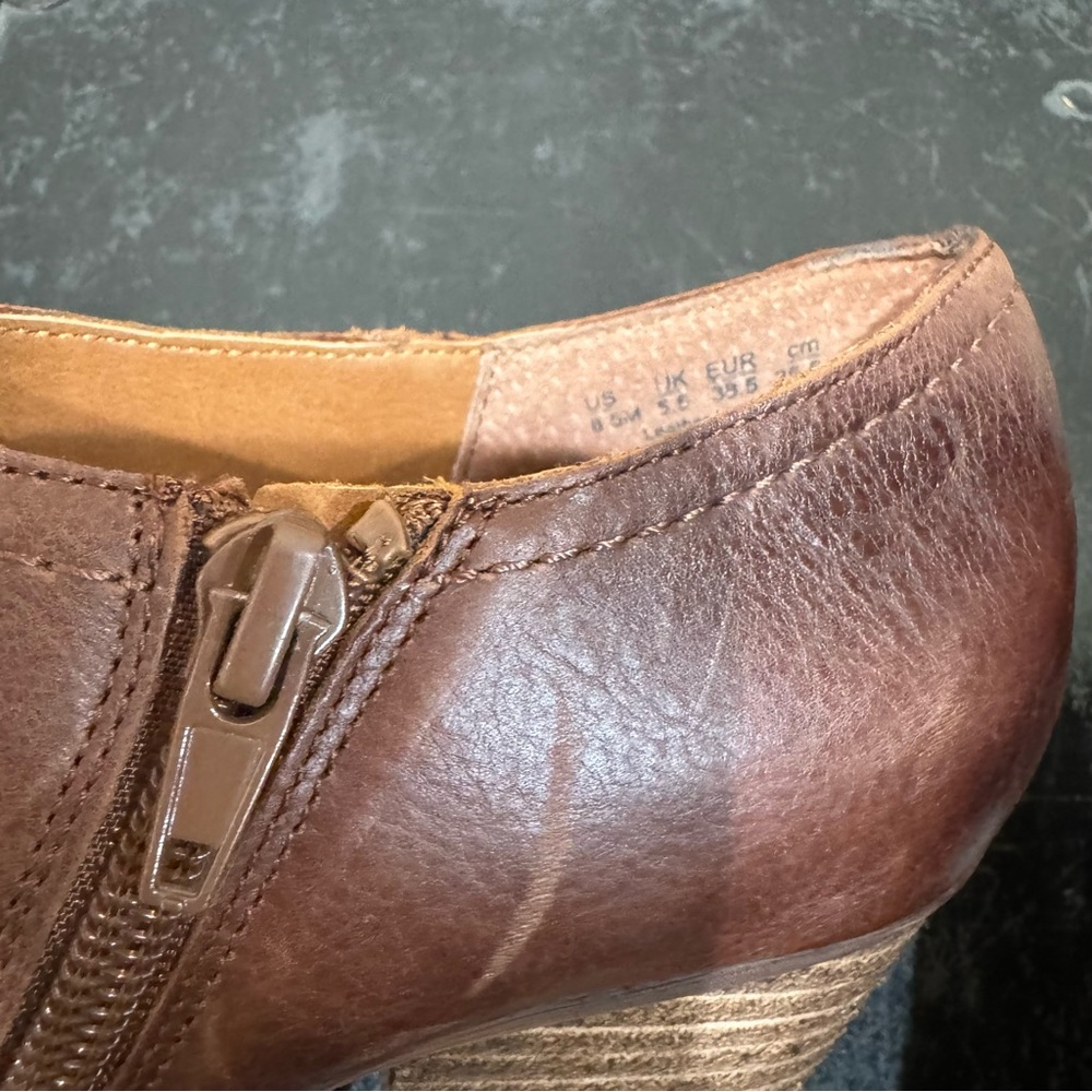 Zodiac Ava Shootie Booties Size 8.5 Brown Leather Boots - Picture 10 of 14